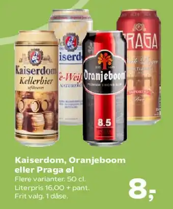 SuperBrugsen Kaiserdom, Oranjeboom eller Praga øl tilbud
