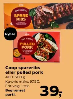 SuperBrugsen Coop spareribs eller pulled pork tilbud