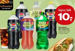 Kvickly Faxe Kondi eller Pepsi Max tilbud