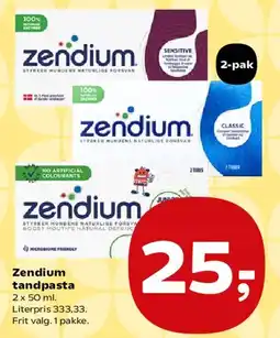 Kvickly Zendium tandpasta tilbud
