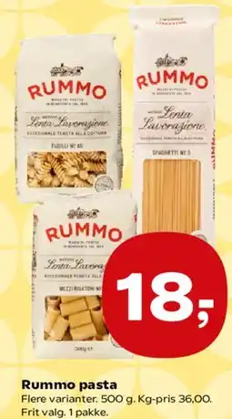 Kvickly Rummo pasta tilbud