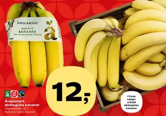 Kvickly Änglamark økologiske bananer tilbud