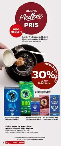 Kvickly Cirkel Kaffe tilbud