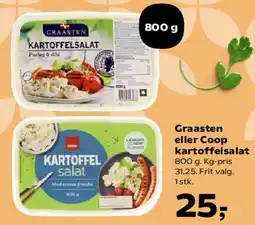 Kvickly Graasten eller Coop kartoffelsalat tilbud
