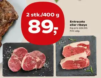 Kvickly Entrecote eller ribeye tilbud