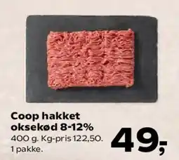 Kvickly Coop hakket oksekød 8-12% tilbud