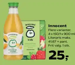 Kvickly Innocent (juice) tilbud