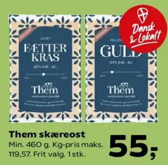 Kvickly Them skæreost tilbud