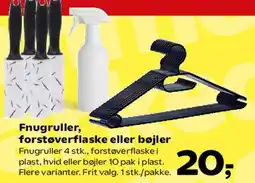 Kvickly Fnugruller, forstøverflaske eller bøjler tilbud