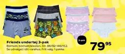 Kvickly Friends undertøj 3-pak tilbud