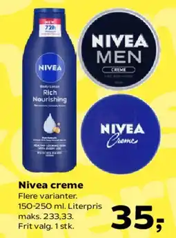 Kvickly Nivea creme tilbud