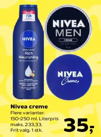 Kvickly Nivea creme tilbud