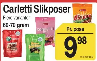 ABC Lavpris Carletti Slikposer tilbud