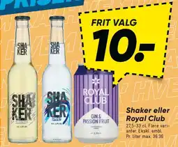 Bilka Shaker eller Royal Club tilbud