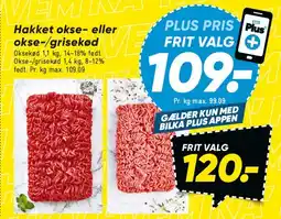 Bilka Hakket okse- eller okse-/grisekød tilbud