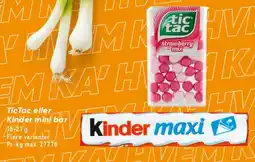 Bilka TicTac eller Kinder mini bar tilbud