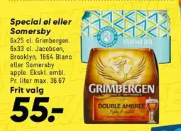 Bilka Special øl eller Somersby (6x33 cl) tilbud