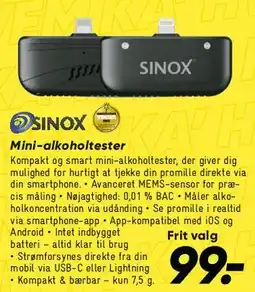 Bilka SINOX mini-alkoholtester tilbud