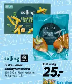 Bilka Fiske- eller skaldyrsvarianter (fx Tempura rejer) tilbud