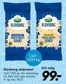 Bilka Klovborg skæreost tilbud