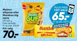 Bilka Malaco slikpose eller Marabou Big Taste tilbud