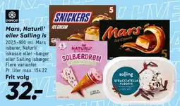 Bilka Mars / Snickers / Naturli' - ispinde/bæger tilbud
