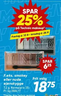 Bilka Technic makeup (øjenskygge) tilbud