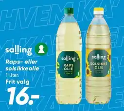 Bilka Raps- eller solsikkeolie 1 l tilbud