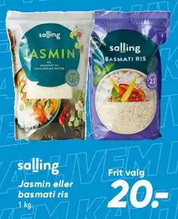 Bilka Jasmin eller basmati ris 1 kg tilbud
