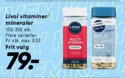 Bilka Livol vitaminer / mineraler tilbud