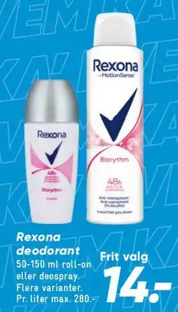 Bilka Rexona deodorant tilbud
