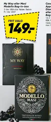 Bilka My Way / Masi Modello (Bag-in-Box) tilbud