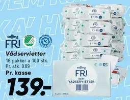Bilka FRI vådservietter (kasse) tilbud