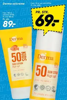 Bilka Derma solcreme / sun lotion tilbud