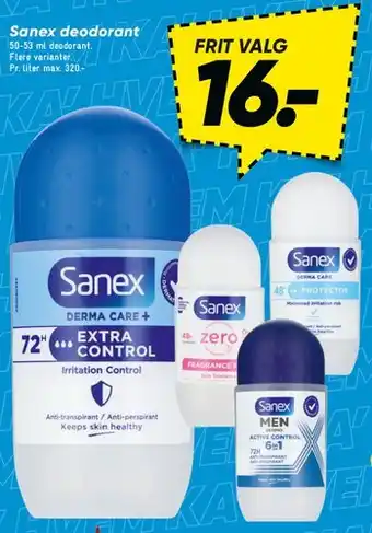 Bilka Sanex deodorant tilbud