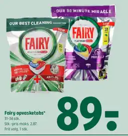Coop 365 FAIRY Opvasketabs tilbud