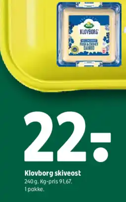 Coop 365 Klovborg skiveost tilbud