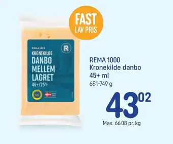 REMA 1000 Kronekilde danbo 45+ ml