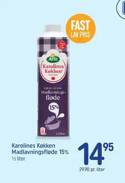 REMA 1000 Karolines køkken madlavningsfløde 15% tilbud