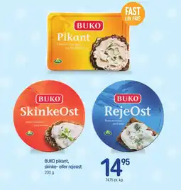 REMA 1000 BUKO Pikant, skinke- eller rejeost tilbud