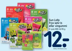 REMA 1000 Sun Lolly Frys selv-is eller vingummi tilbud