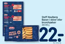 REMA 1000 Steff Houlberg Bacon i skiver eller brunchpølser tilbud