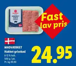 Lidl MADVÆRKET Hakket grisekød tilbud