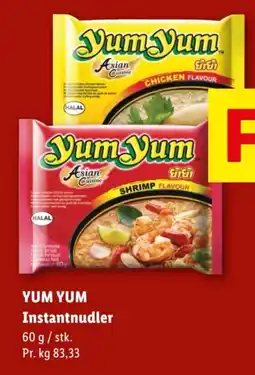 Lidl YUM YUM Instantnudler tilbud