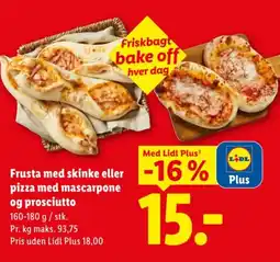 Lidl Frusta med skinke eller pizza med mascarpone og prosciutto tilbud
