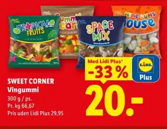 Lidl SWEET CORNER Vingummi tilbud