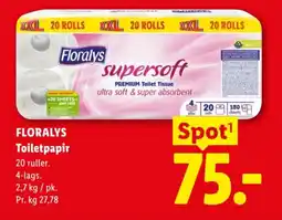 Lidl FLORALYS Toiletpapir tilbud