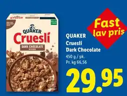 Lidl QUAKER Cruesli Dark Chocolate tilbud