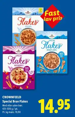 Lidl CROWNFIELD Special Bran Flakes tilbud