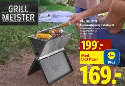 Lidl GRILLMEISTER Sammenklappelig trækulsgrill tilbud